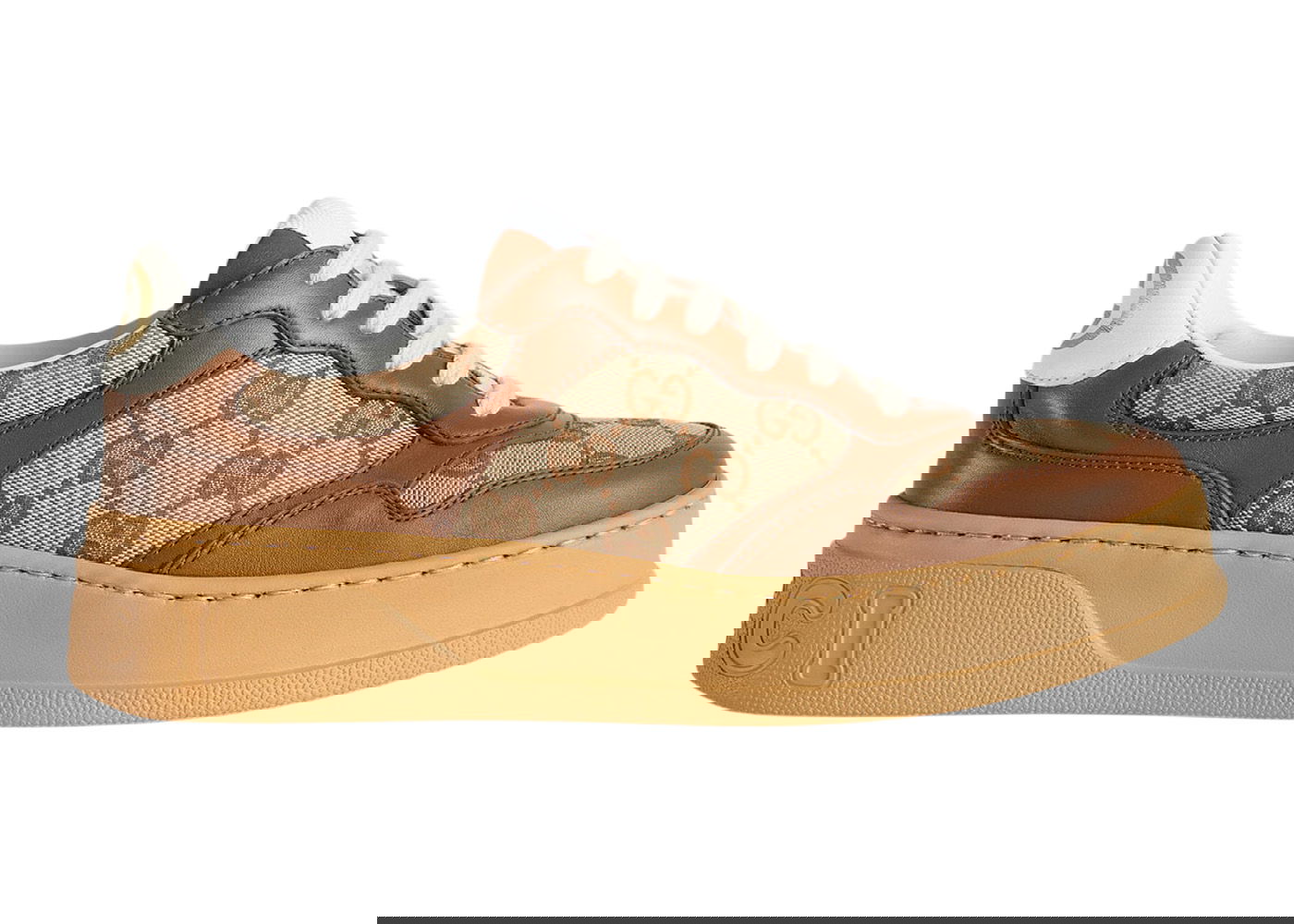 Кецове и обувки Gucci GG Sneaker GG 'Beige Ebony' (W) Бежово | ‎676092 UPG20 2866, 0