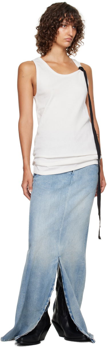 Потник Ann Demeulemeester Ann Demeulemeester Seva Ribbed Tank Top Бяло | 2520-W-JTO20-FA659-003, 3