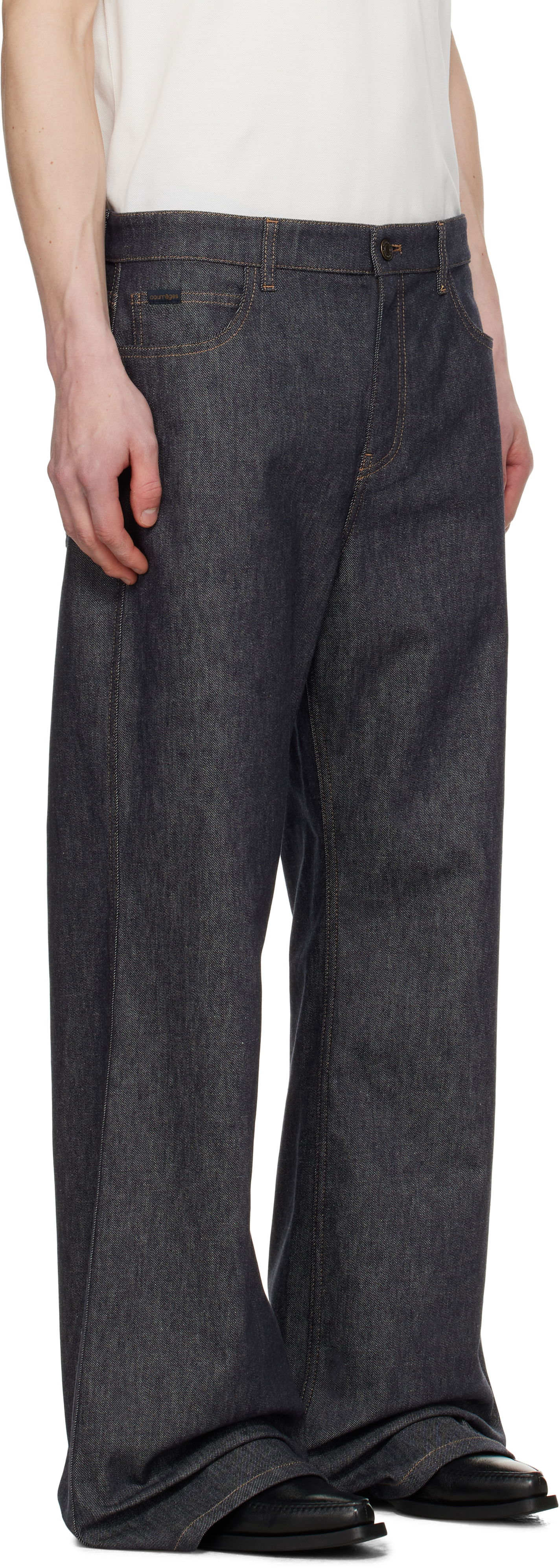 Дънки Courrèges Courrèges Hammer Baggy Jeans Синьо | 125DPA241DE0035, 1