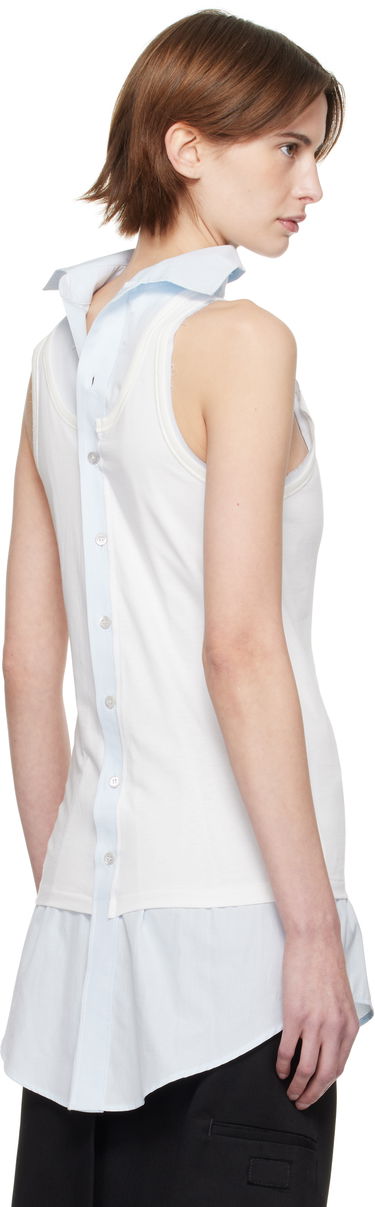 Потник Maison Margiela Maison Margiela Back To Front Check Sleeveless Top Бяло | S51NL0046 MTJ027, 2