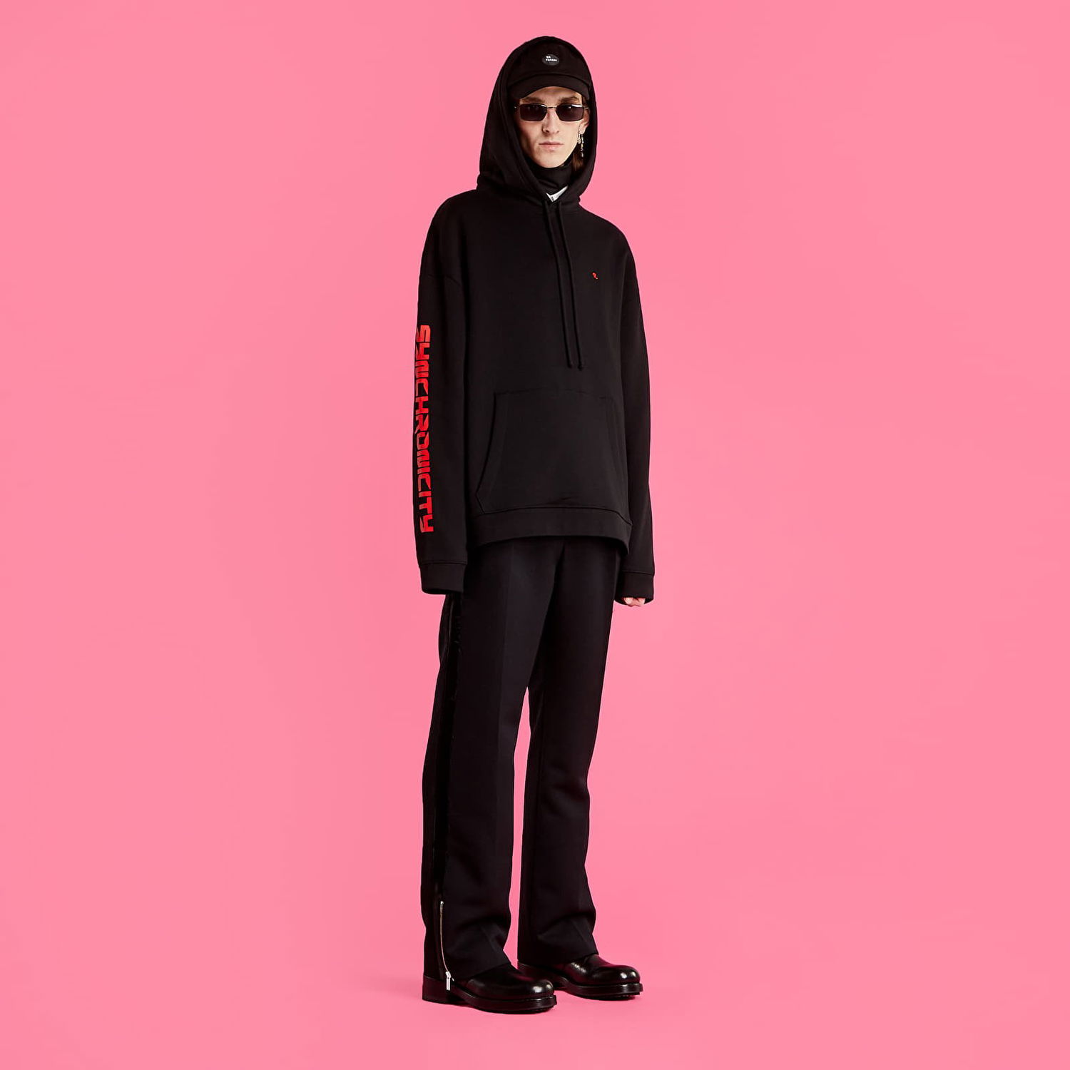 Суитчър RAF SIMONS Regular Fit Hoodie Synchronicity Черно | 212-M165B-19004-0099, 1