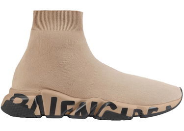 Кецове и обувки Balenciaga Graffiti Sole Speed Runner Бежово | 645334-W2DB7-9710, 0