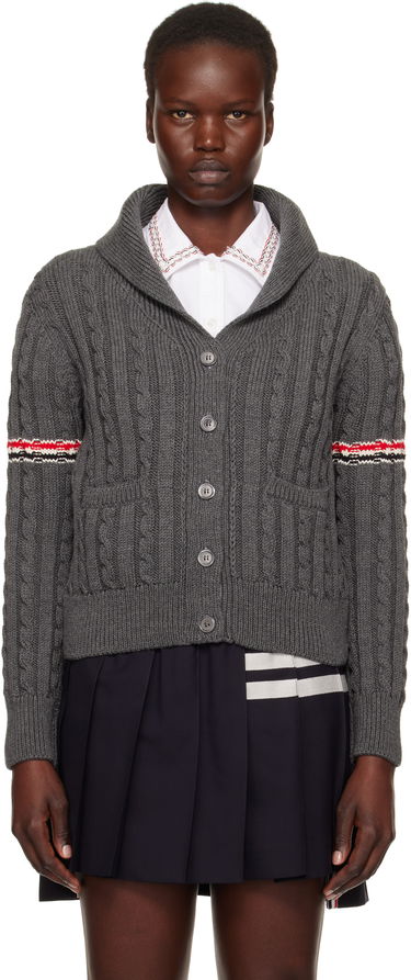 Пуловер Thom Browne Wool Armband Cardigan Сиво | FKC621A-Y1024, 0