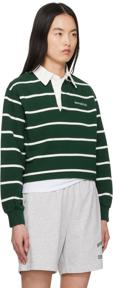 Поло тениска Sporty & Rich Sporty & Rich Serif Logo Rugby Polo Зелено | ST008606300GR51, 1