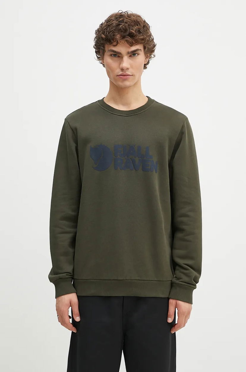 Суитчър FJÄLLRÄVEN Logo Sweatshirt Зелено | F84142