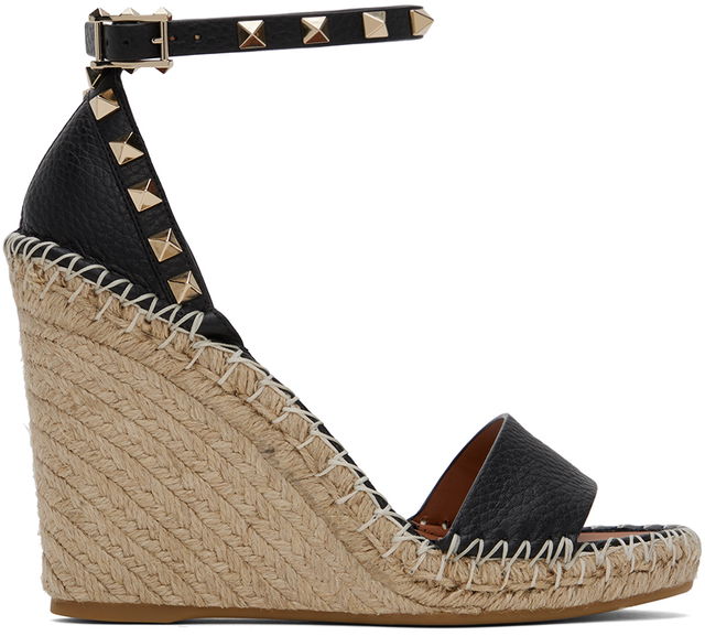 Valentino Garavani Double Rockstud Wedge Espadrilles