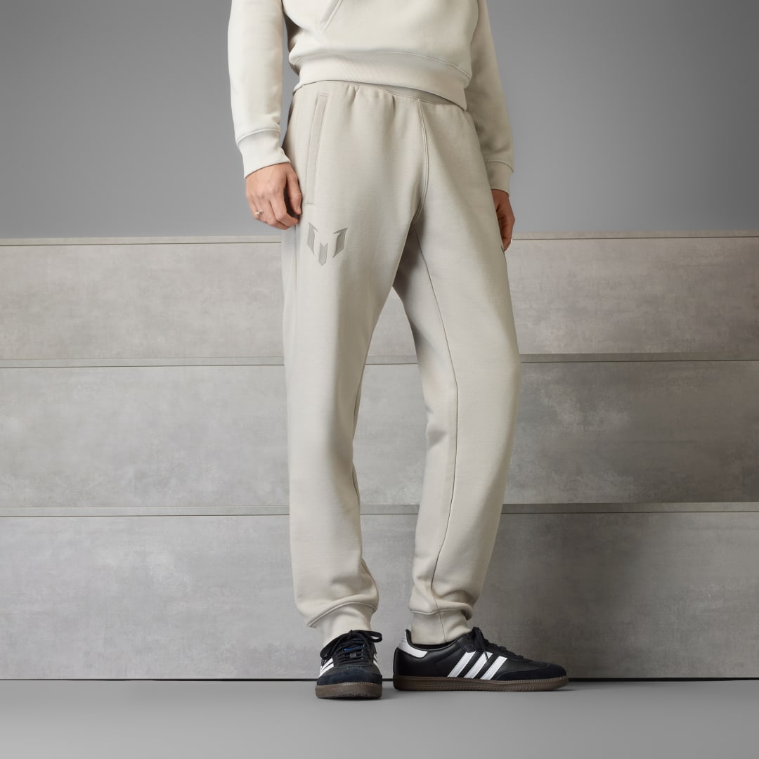 Спортни панталони adidas Performance Messi Fleece Pants Бежово | JC9493, 0