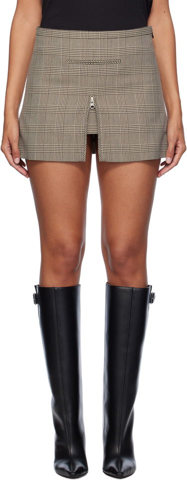 Пола Courrèges Tailored Prince Of Wales Miniskirt Кафяво | 324CJU180PL0166, 0