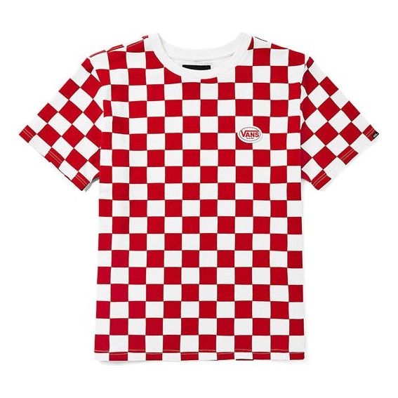 Тениска Vans Checkerboard Short Sleeve T-Shirt Червено | VN0A54IDY0W