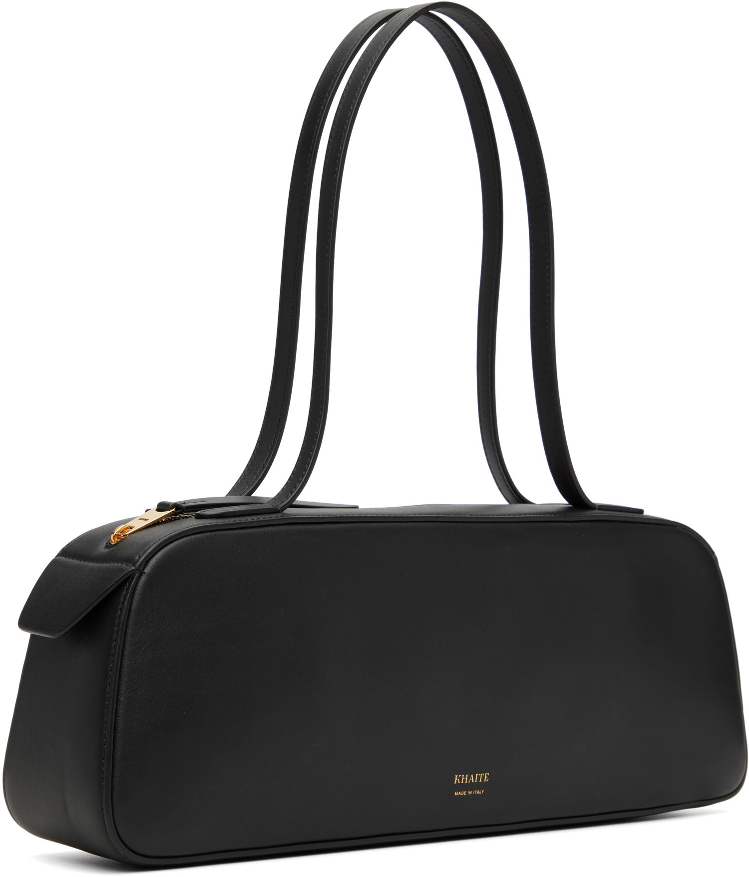 Голяма пазарска чанта Khaite Leather Shoulder Bag Черно | H2040-875, 1