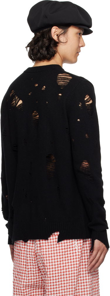 Пуловер Charles Jeffrey Loverboy Charles Jeffrey LOVERBOY Distressed Logo Knit Sweater Черно | 54090401, 2