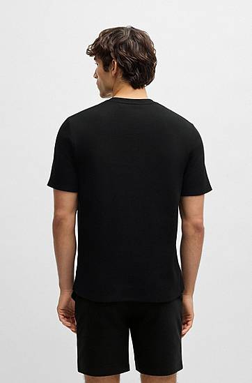 Тениска BOSS BOSS Pyjama T-Shirt with Embroidered Logo Черно | 50535891, 1