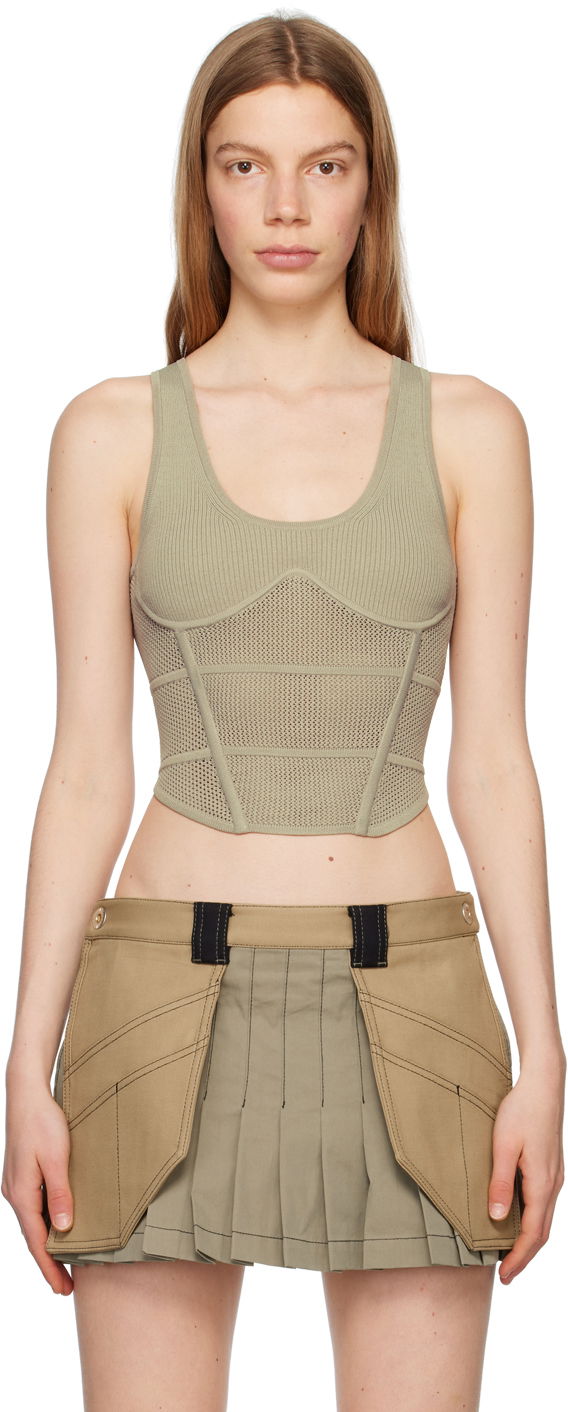 Потник Dion Lee Sport Corset Tank Top Зелено | A7720P23, 0