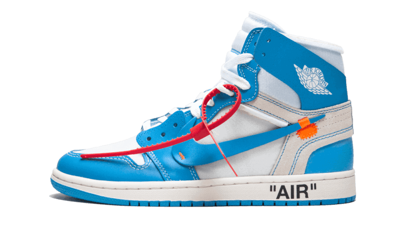 Кецове и обувки Jordan Off-White x Air Jordan 1 Retro High OG "UNC" Синьо | AQ0818-148, 0