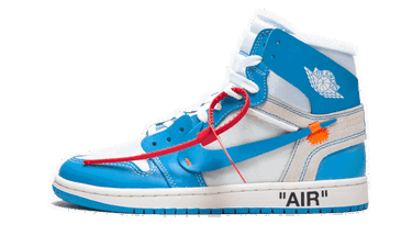Кецове и обувки Jordan Off-White x Air Jordan 1 Retro High OG "UNC" Синьо | AQ0818-148, 0