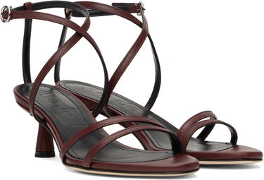 Аксесоари Aeyde Aeyde Maeve Leather Heeled Sandals Бургунди | A11-HS-PRAR55ST156-SS25-955-007, 3