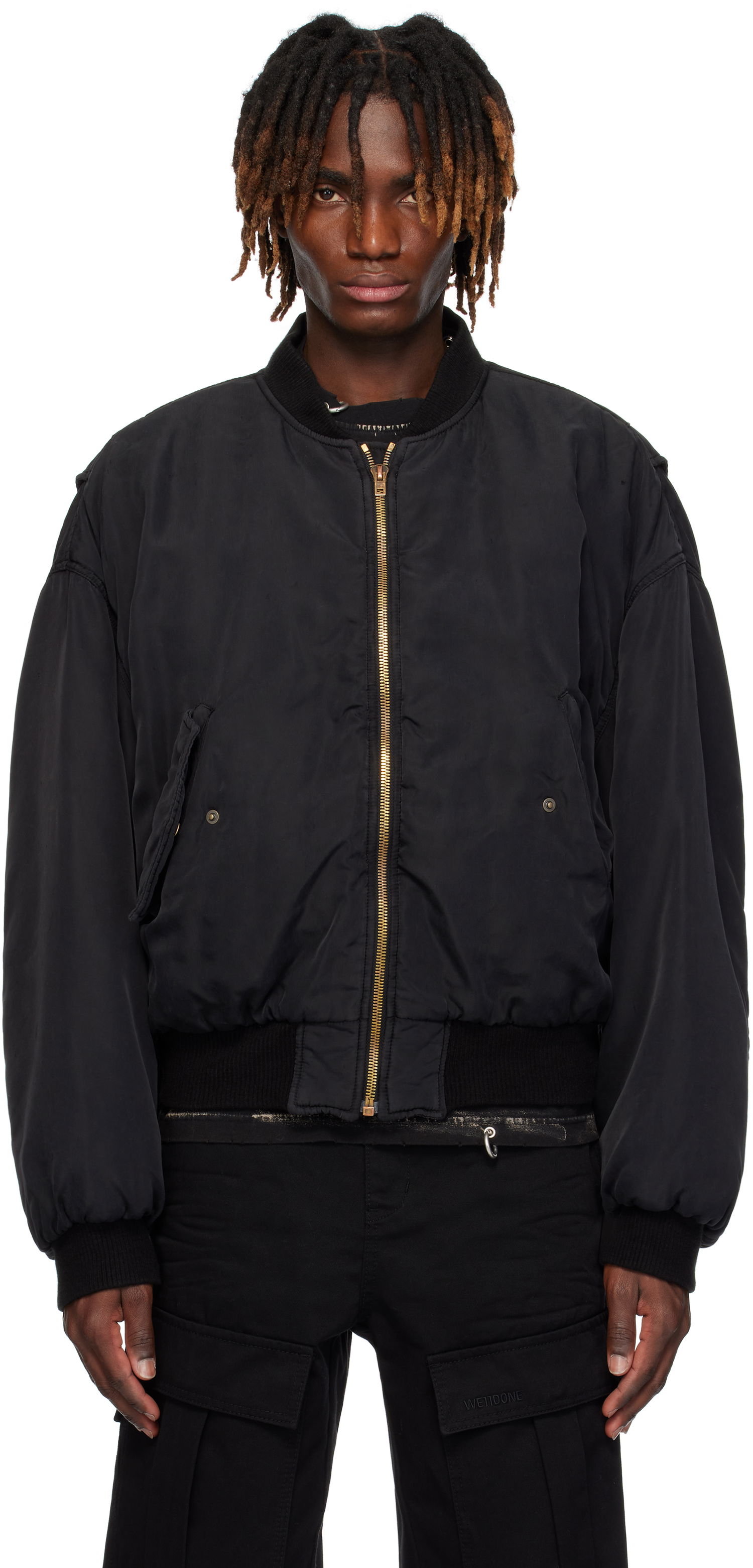 Яке бомбър We11done We11done Curved Bomber Jacket Черно | WD-JP0-25-005-U-BK, 0
