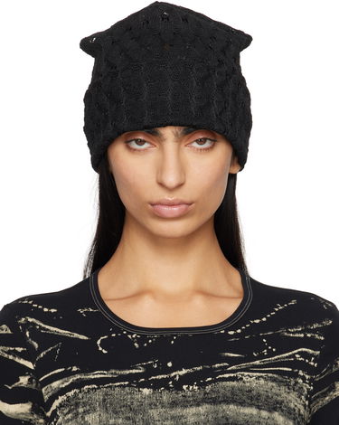 Шапка Anna Sui Anna Sui Crochet Knit Beanie Черно | 824D90, 0
