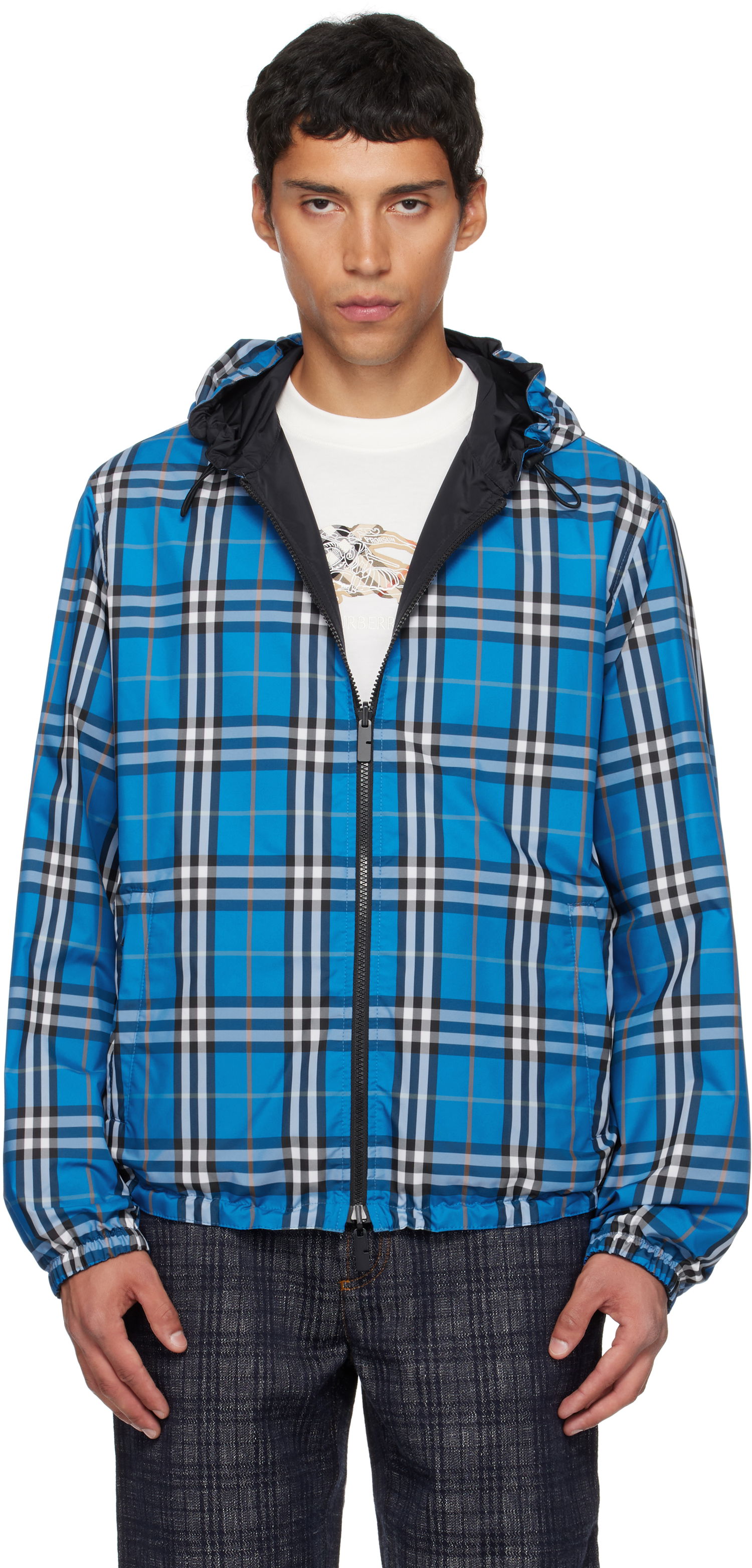 Яке Burberry Burberry Hooded Reversible Jacket Синьо | 8110369, 0