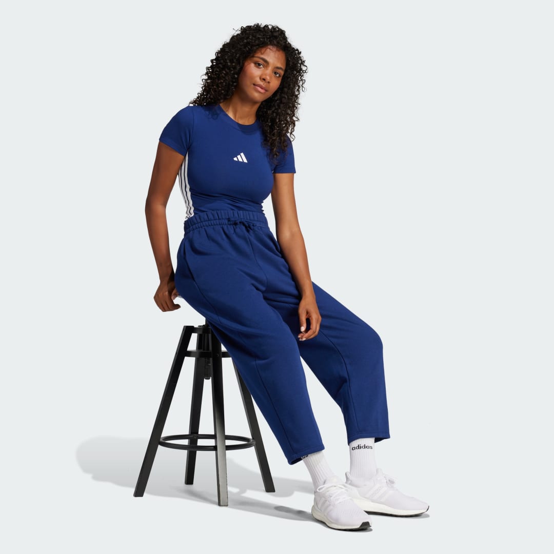 Спортни панталони adidas Performance Fleece Barrel Pants Синьо | JD9977, 1