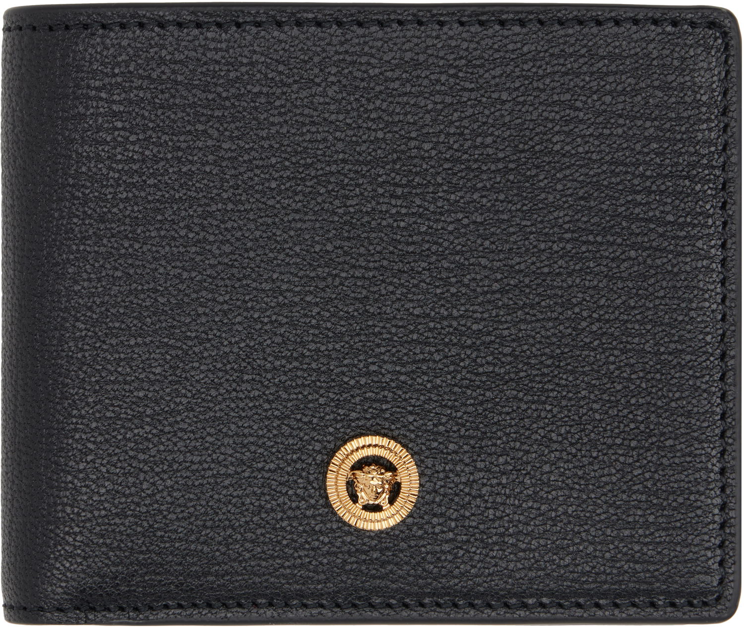 Портфейл Versace Bifold Leather Wallet with Logo Accent Черно | DPU2463_1A10544, 0