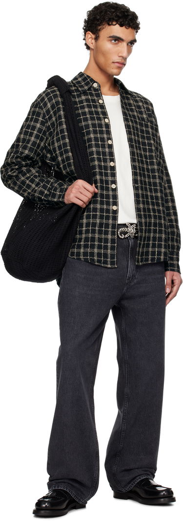 Риза OUR LEGACY Our Legacy Above Grid Check Shirt Черно | M2252ABF, 4