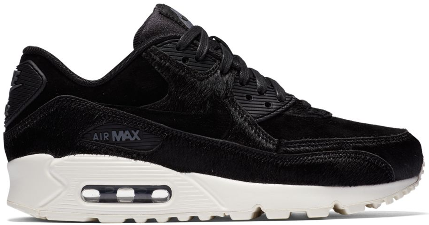 Кецове и обувки Nike Air Max 90 LX Black Pony Hair W Черно | 898512-006, 0