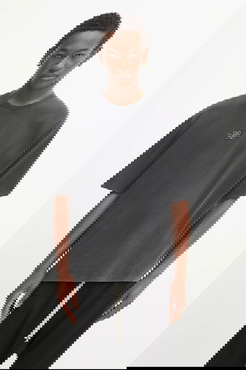 Тениска Filling Pieces Filling Pieces Boxy Embroidered T-Shirt Черно | 412520501142, 0