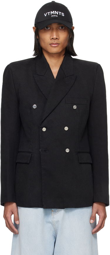 Яке VETEMENTS VETEMENTS Tailored Double-Breasted Blazer Черно | VL20JA580B, 0