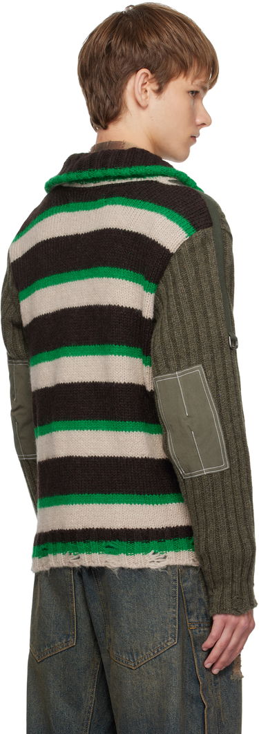 Пуловер Andersson Bell Andersson Bell Stripe High-Neck Zip-Up Sweater Зелено | atb1344m, 2