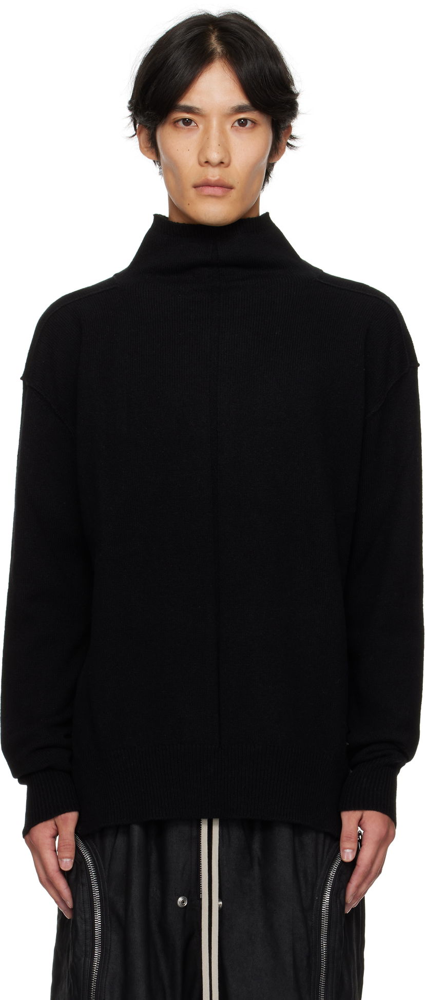 Пуловер Rick Owens Rick Owens Concordians Tabard Sweater Черно | RU02E1648 WSBR