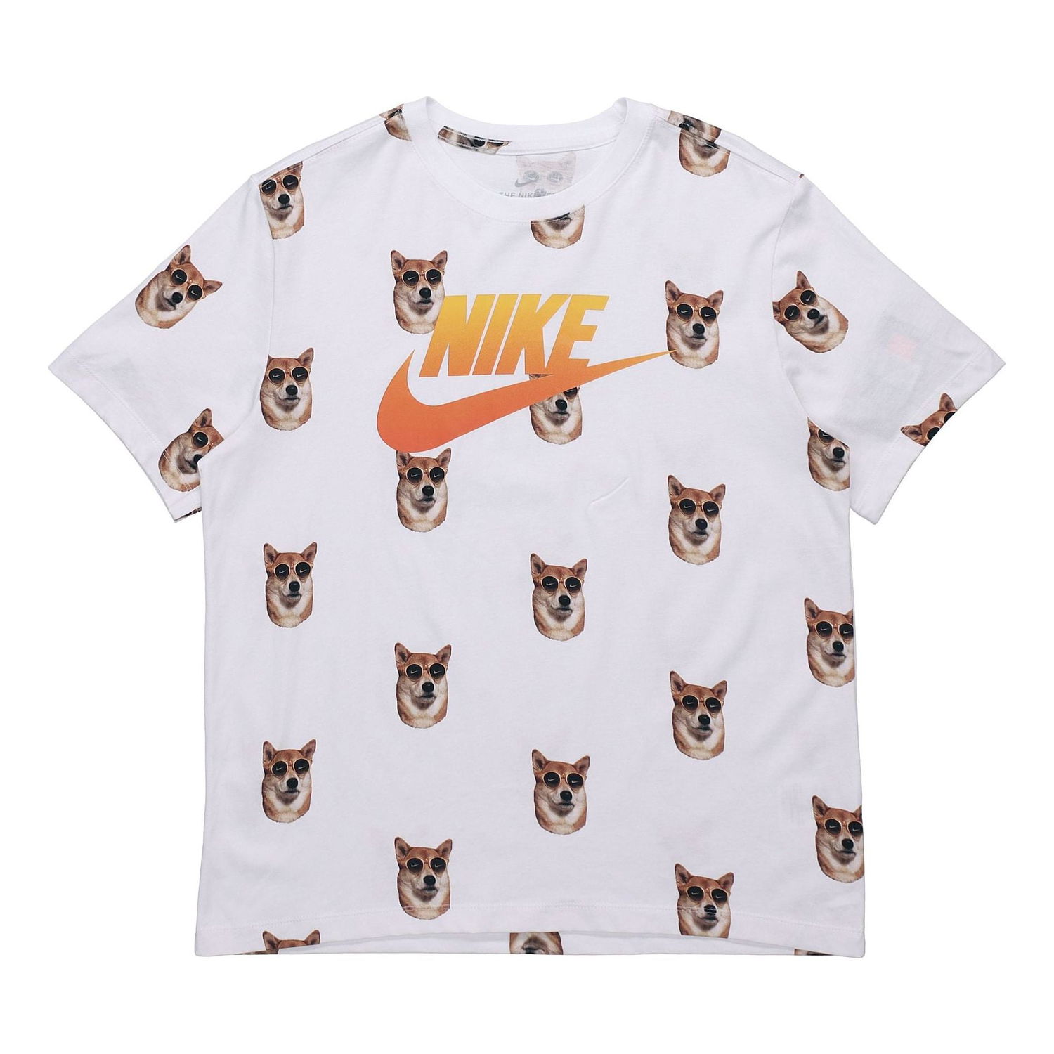 Тениска Nike Nike Casual Short Sleeve T-Shirt with Shiba Inu Print Бяло | CT6288-100, 0