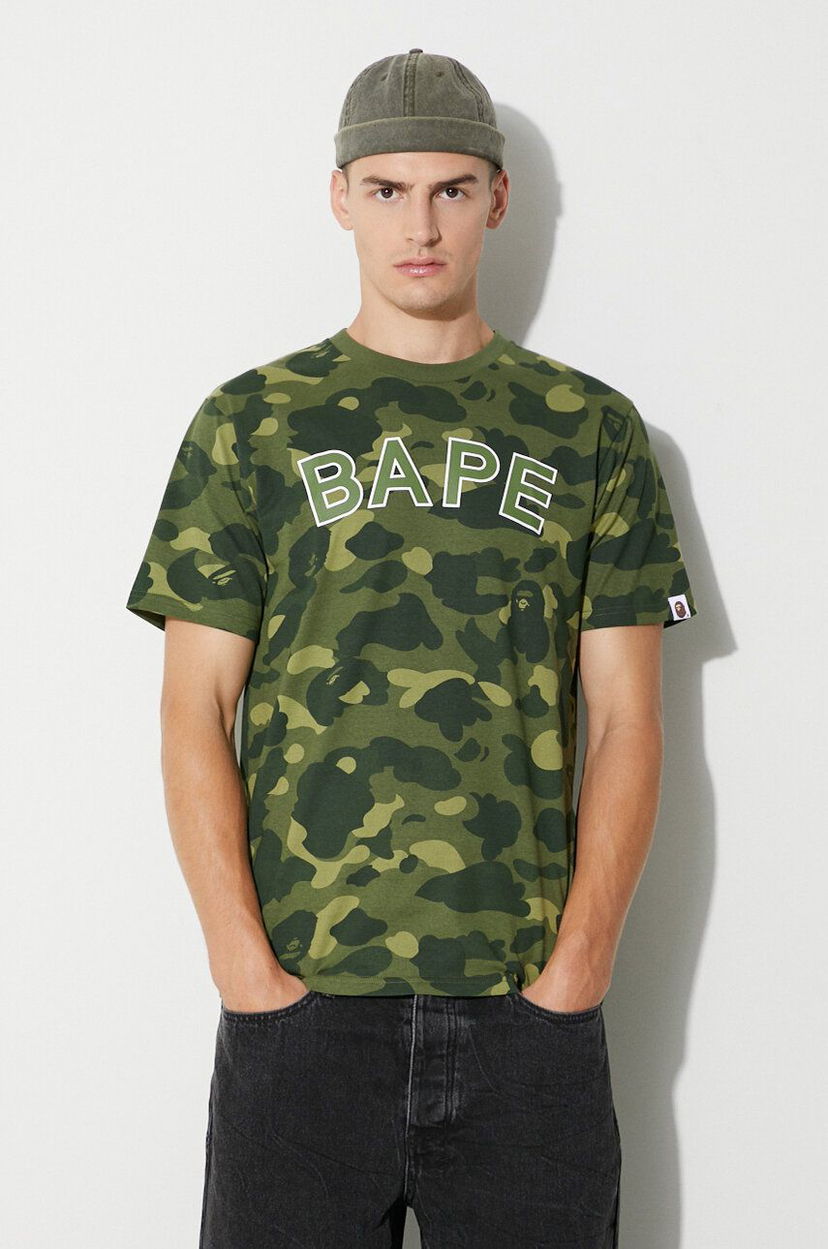 Тениска BAPE T-Shirt Зелено | 001CSI801003M