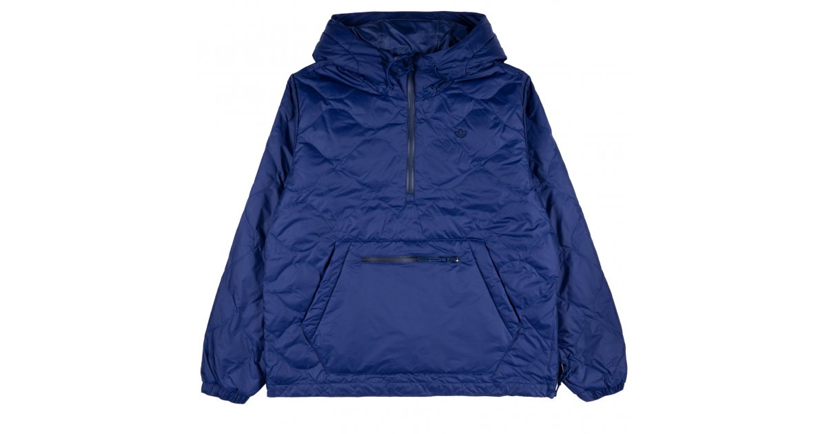 Пухо яке adidas Originals Down Quilted Half-Zip Puffer Jacket Тъмно синьо | h13589, 1