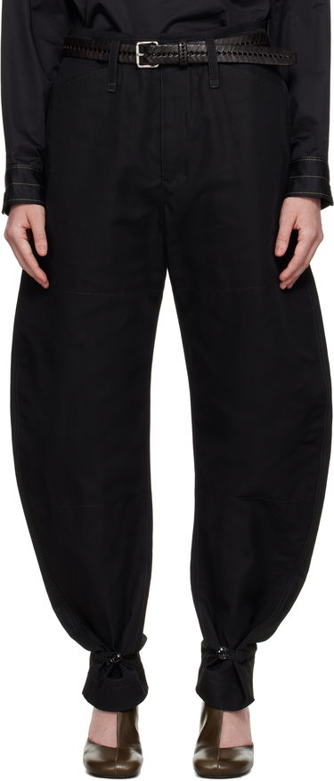 Панталони LEMAIRE Lemaire Tapered Tie-Hem Trousers Черно | PA1184 LF1350, 0