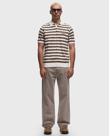 Поло тениска thisisneverthat Striped Knit Polo Бежово | TN241KKNPK02IVR, 1