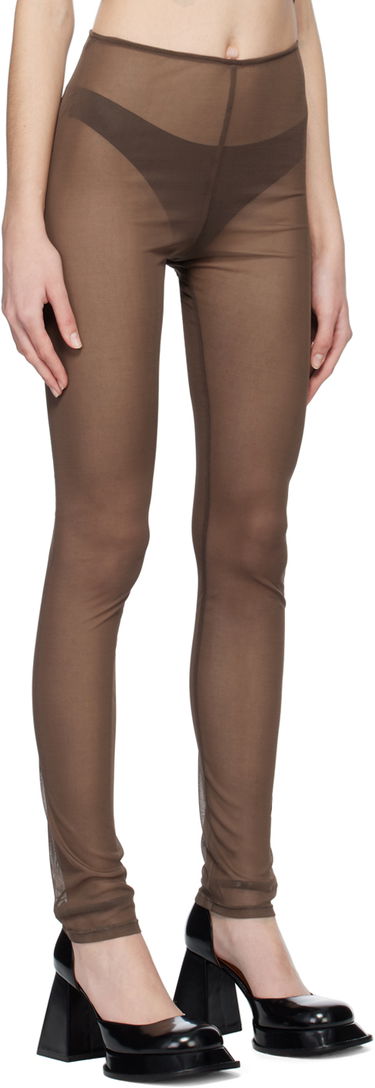 Клинове Anna Sui Anna Sui SSENSE Exclusive Sheer Leggings Кафяво | 0123D40, 1