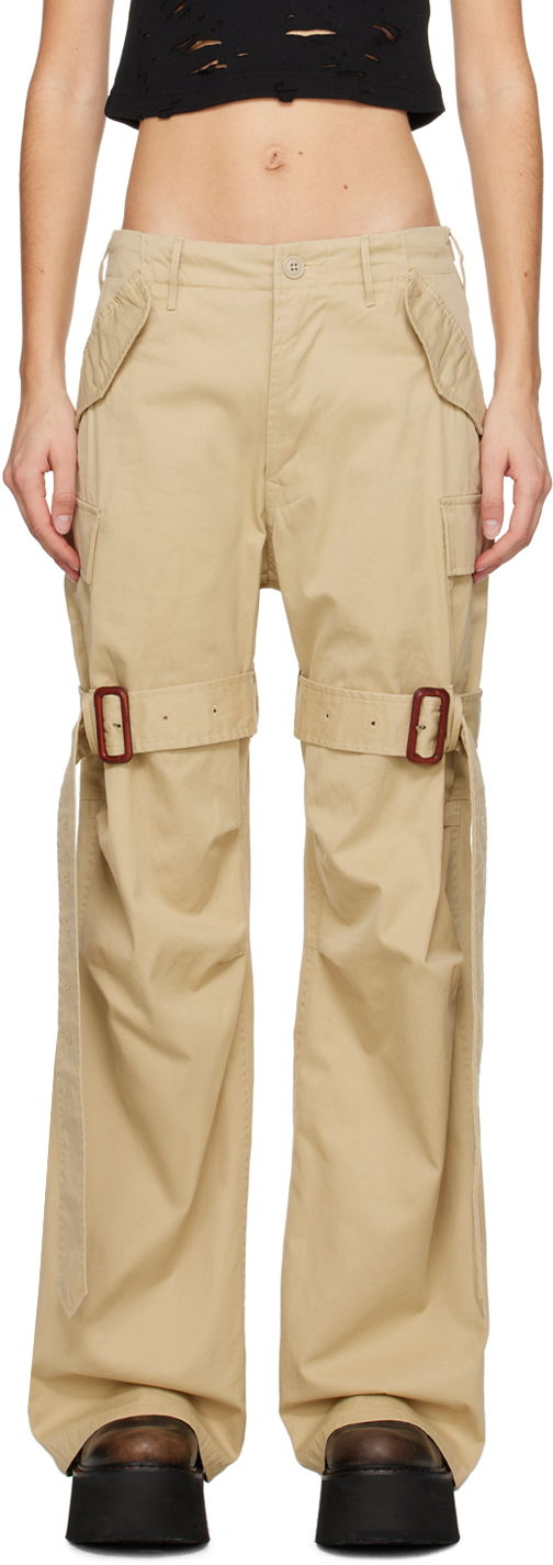 Карго панталони R13 R13 Trench Cargo Pants Бежово | R13WR243-R318B, 0