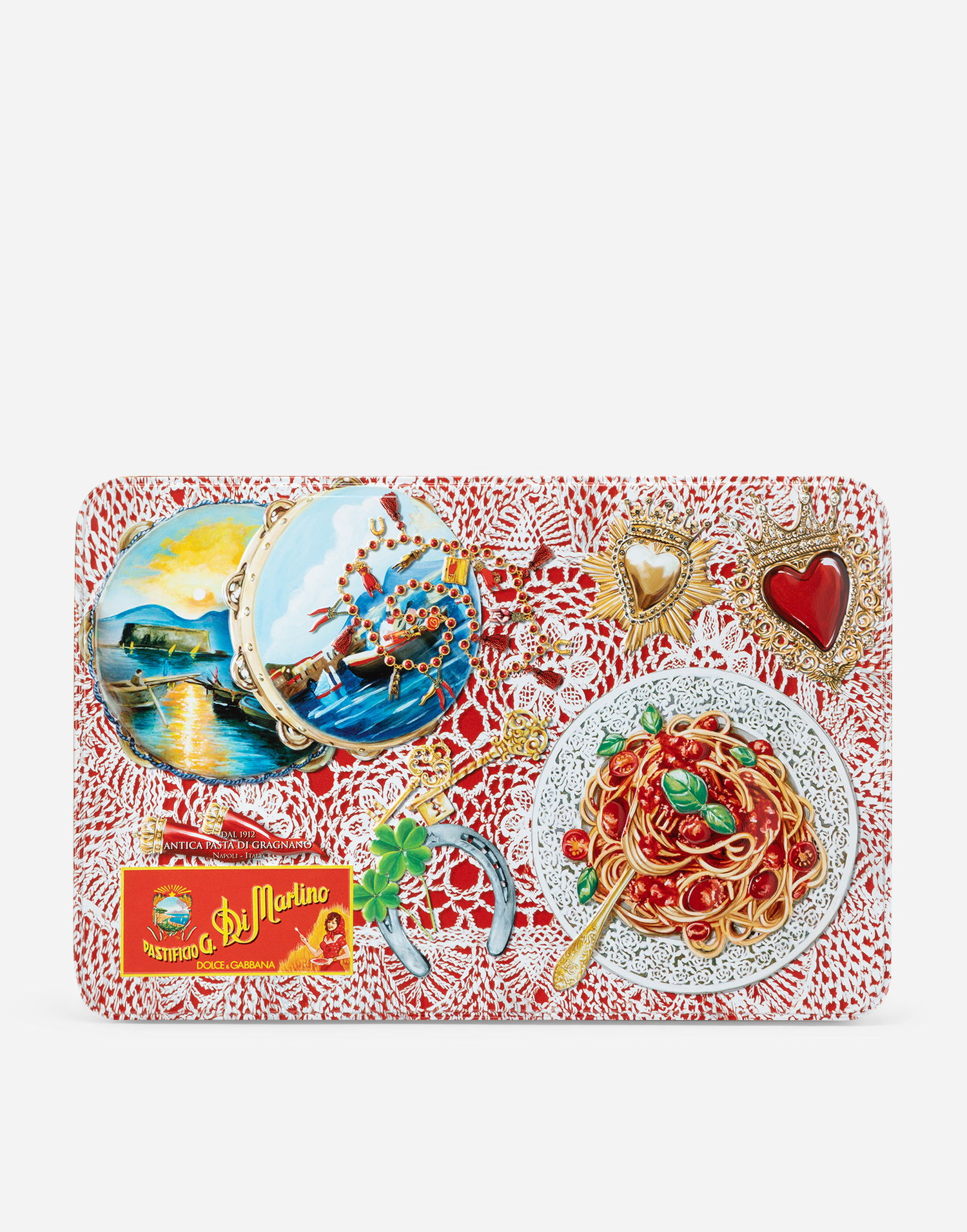 Колекционерско Dolce & Gabbana Dolce & Gabbana Portafortuna Gift Box with Pasta and Apron Червено | PS8100RES1083003, 1