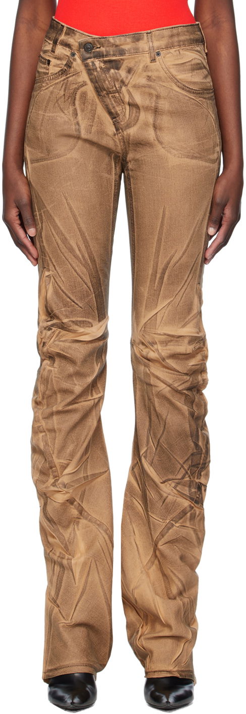Дънки Ottolinger Ottolinger Exclusive Ruched Jeans Кафяво | 1701708, 0