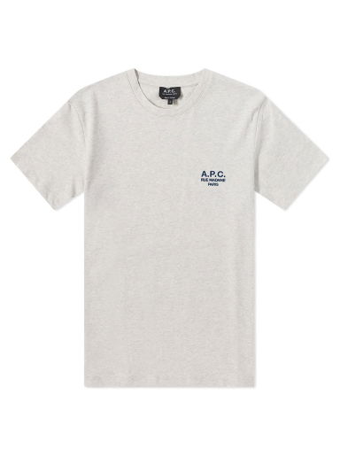 Raymond Embroidered Logo Tee Ecru Heather