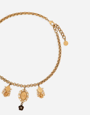 Колие Dolce & Gabbana Dolce & Gabbana Gold Metal Charm Necklace Металик | WNG6M2W0001ZOO00, 3