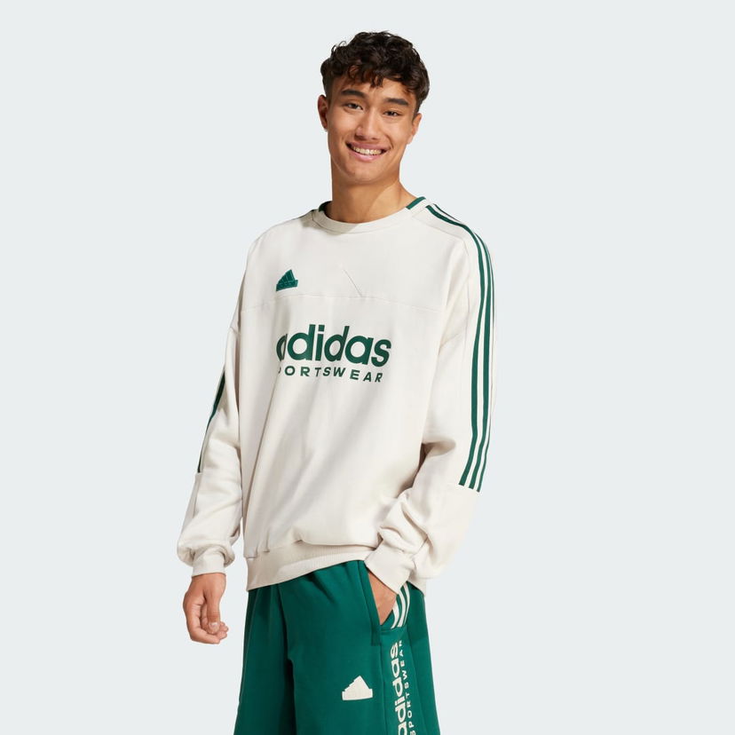Суитчър adidas Performance House of Tiro Fleece Sweatshirt Бежово | IW5945