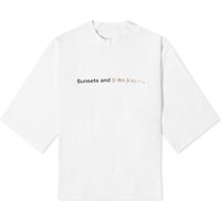 Тениска Palm Angels Sunsets T-Shirt Бяло | PWAA020F23JER0020110, 1