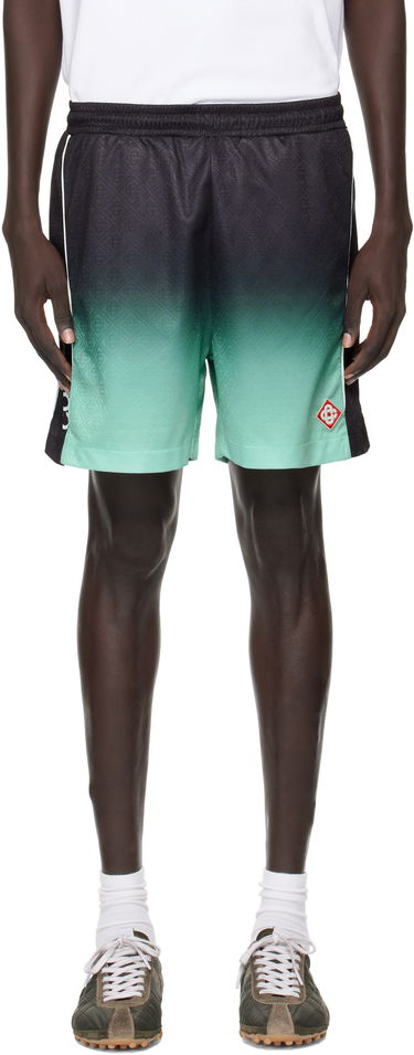 Къси панталони Casablanca Casablanca Gradient Monogram Football Shorts Зелено | MPF25-JTR-253-01, 0
