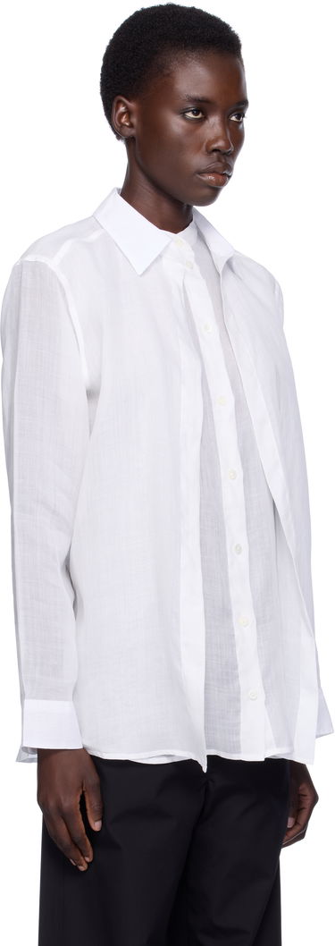 Риза TOTEME TOTEME Double Collar Linen Shirt Черно | 253-WRT0544-FB0434, 4