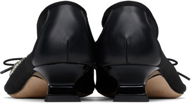 Кецове и обувки Simone Rocha Simone Rocha Embellished Flower Mesh Ballerina Heels Черно | LH15B 0804, 1
