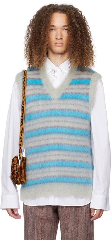 Пуловер Marni Striped Vest Сиво | CVMG0076Q0 UFU191, 0