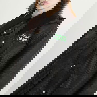 Палта Barbour Barbour x GANNI Hooded Wax Coat in Classic Tartan Зелено | LWX1528TN11, 5