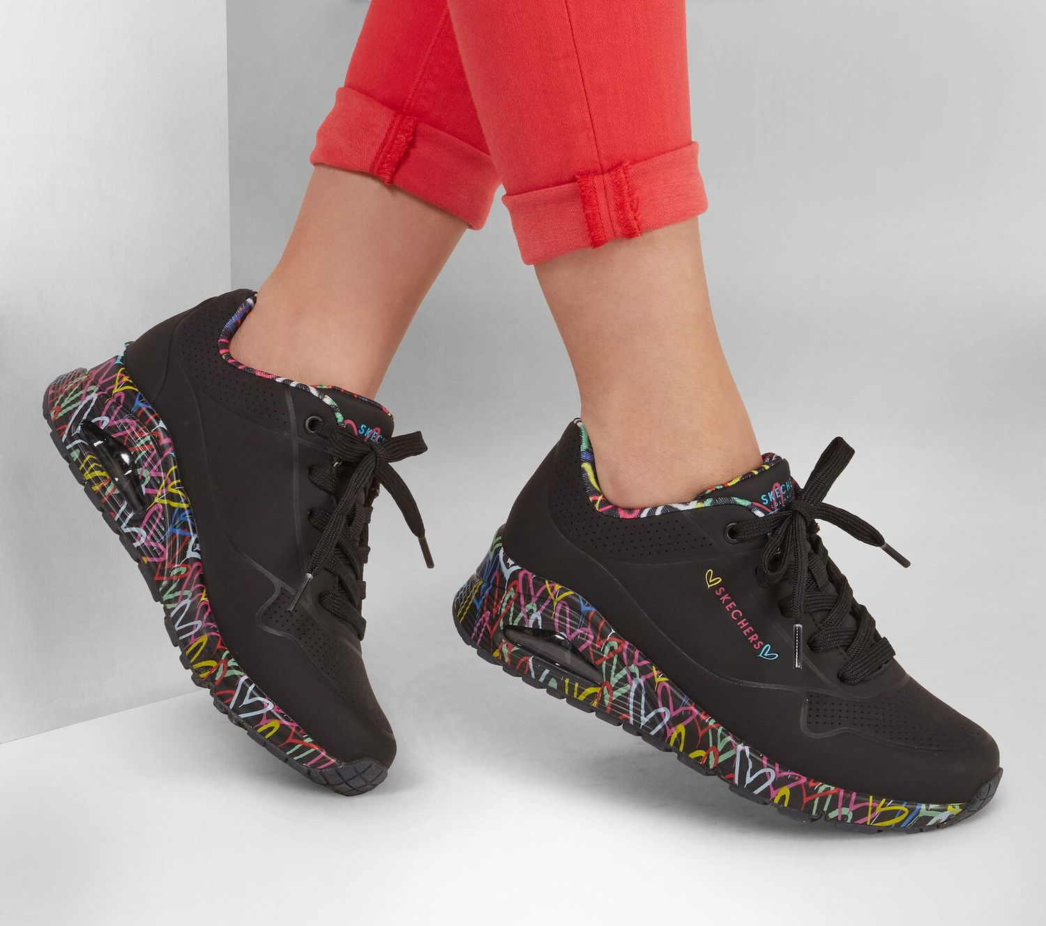 Кецове и обувки Skechers Uno Черно | 155506-BBK, 0